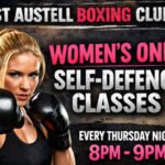 Women's only self-defence classes flyer for st austell boxing club